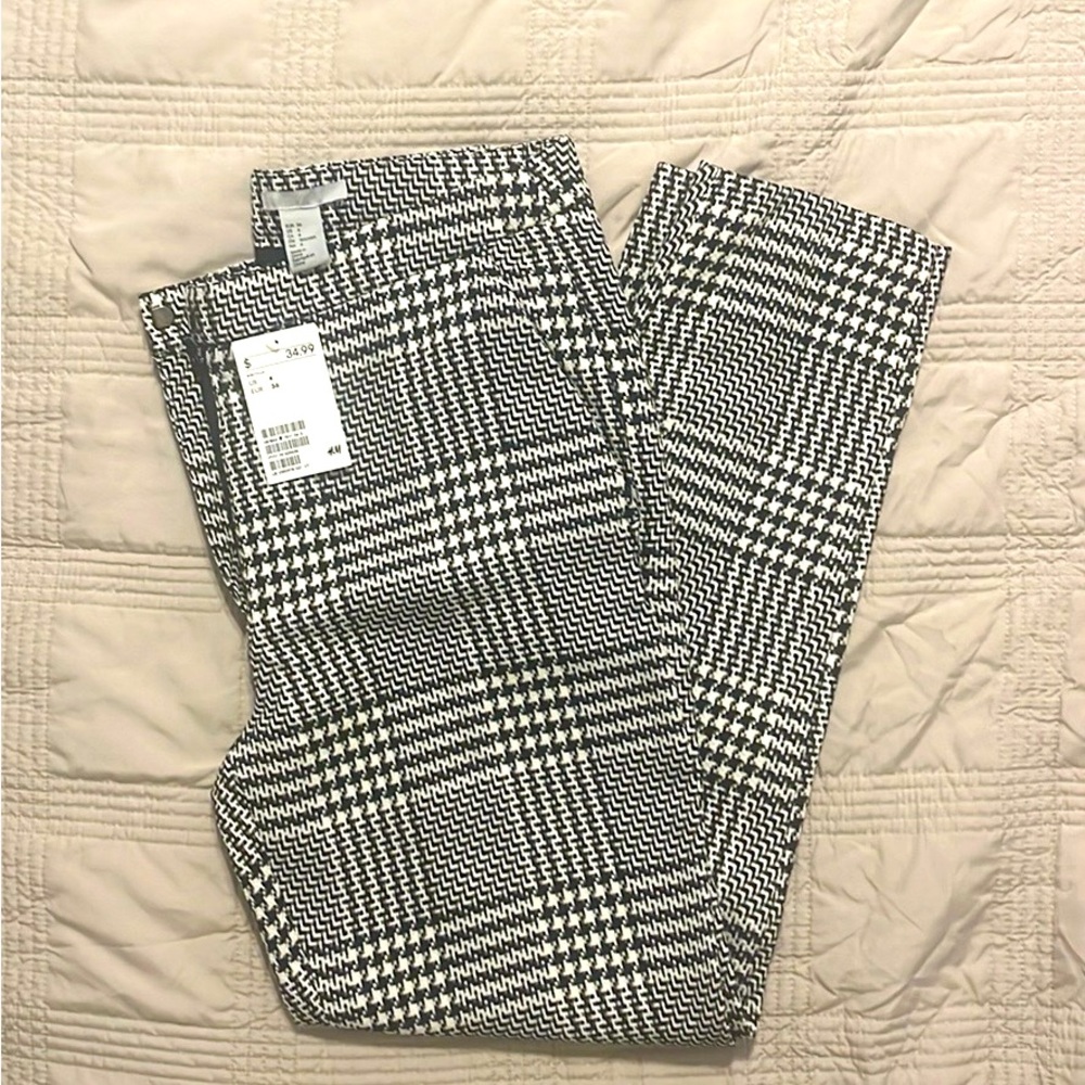 H&M houndstooth ankle pants. BNWT, sz 4